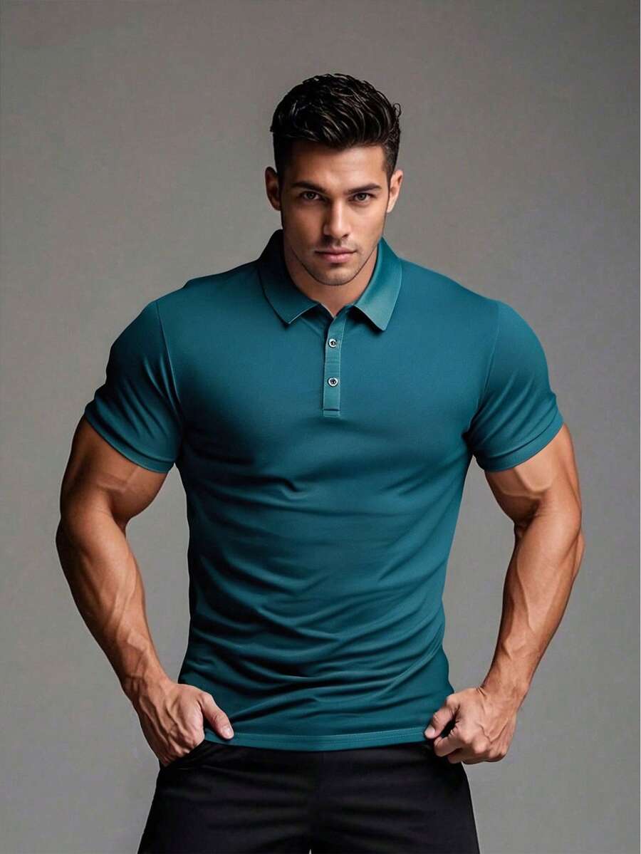Polo Shirt Pique - เสื้อโปโลผู้ชายลำลองระบายอากาศได้ดี แฟชั่นและสไตล์ธุรกิจ สำหรับฤดูร้อน