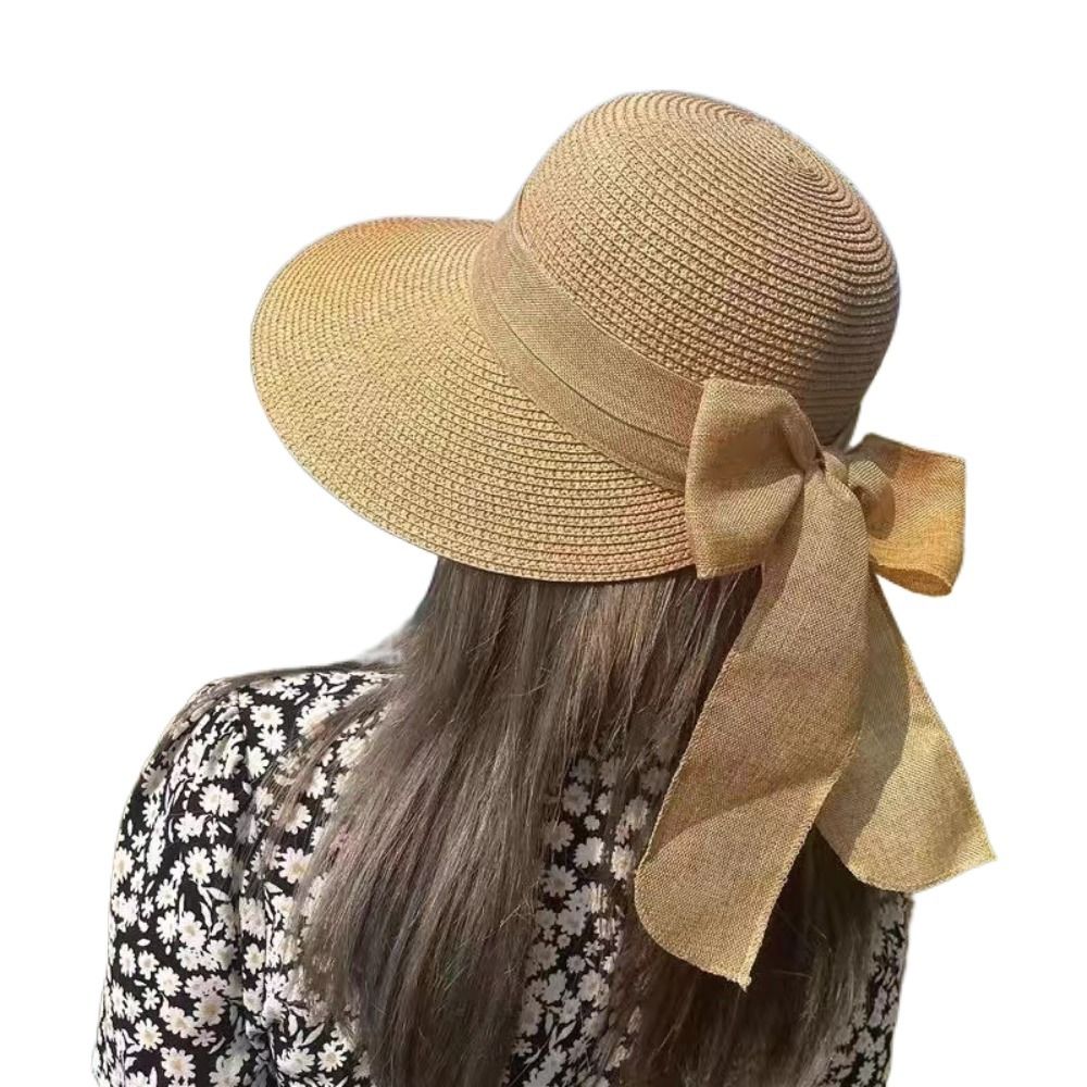 หมวกมีปีกกว้างระบายอากาศได้ดีต - Bucket Hat Straw บทวิจารณ์และราคา